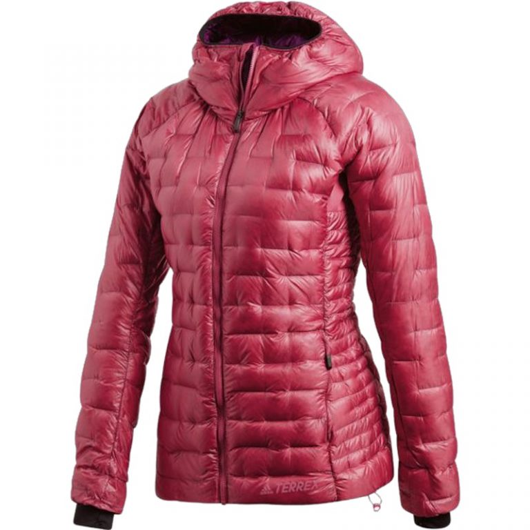 adidas long down jacket women's