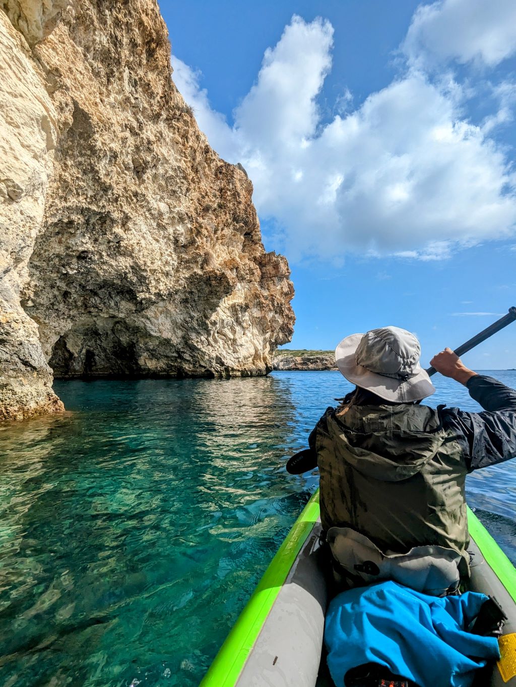 Kayaking around Malta